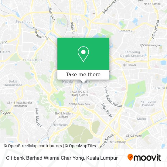 Citibank Berhad Wisma Char Yong map
