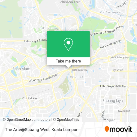 The Arte@Subang West map