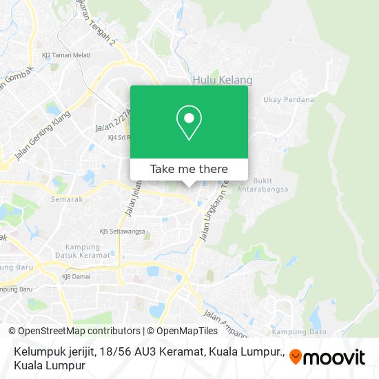 Kelumpuk jerijit, 18 / 56 AU3 Keramat, Kuala Lumpur. map