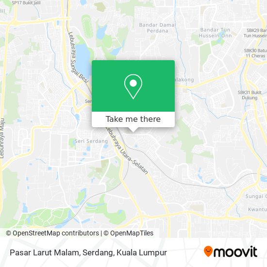 Pasar Larut Malam, Serdang map