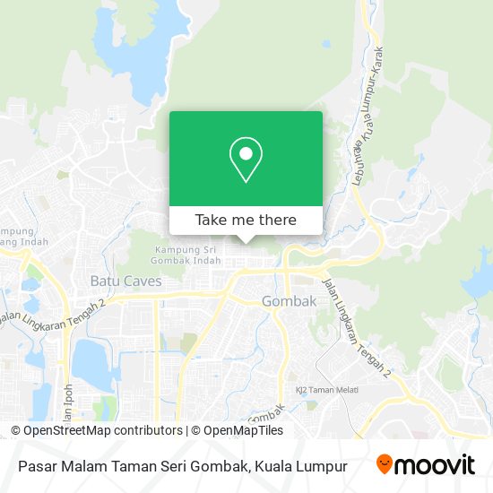 Peta Pasar Malam Taman Seri Gombak