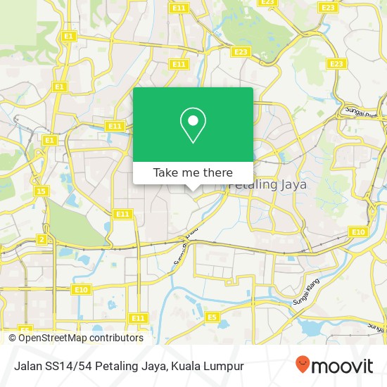 Peta Jalan SS14/54 Petaling Jaya