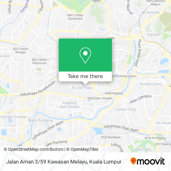 Jalan Aman 3/59 Kawasan Melayu map