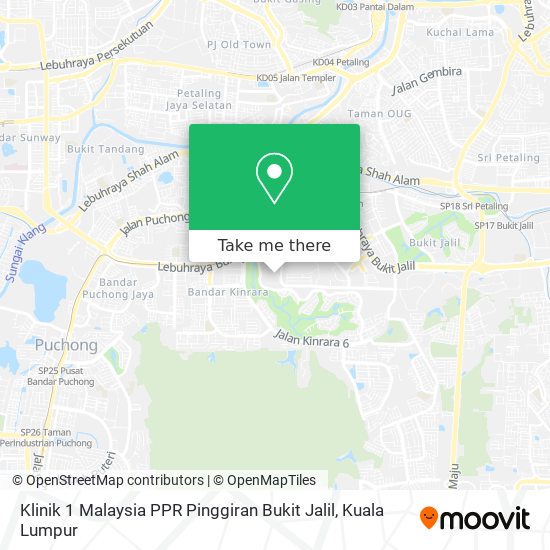 Klinik 1 Malaysia PPR Pinggiran Bukit Jalil map