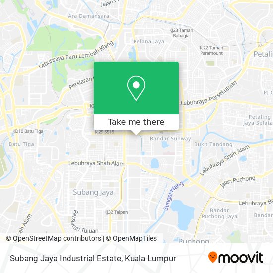 Subang Jaya Industrial Estate map