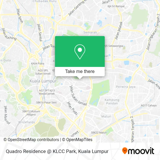 Quadro Residence @ KLCC Park map