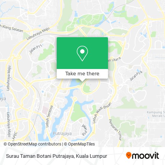Surau Taman Botani Putrajaya map