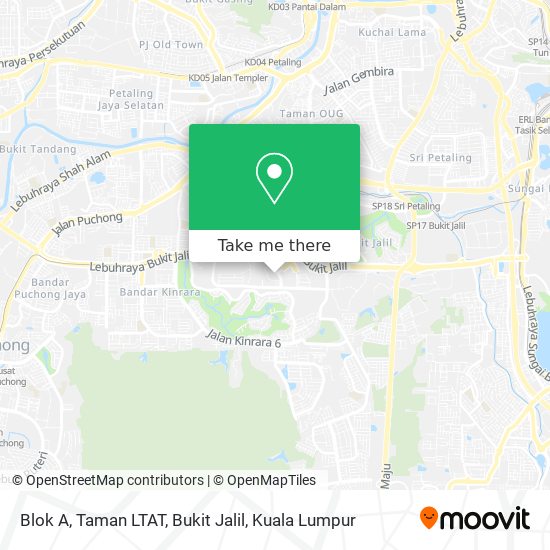 Peta Blok A, Taman LTAT, Bukit Jalil