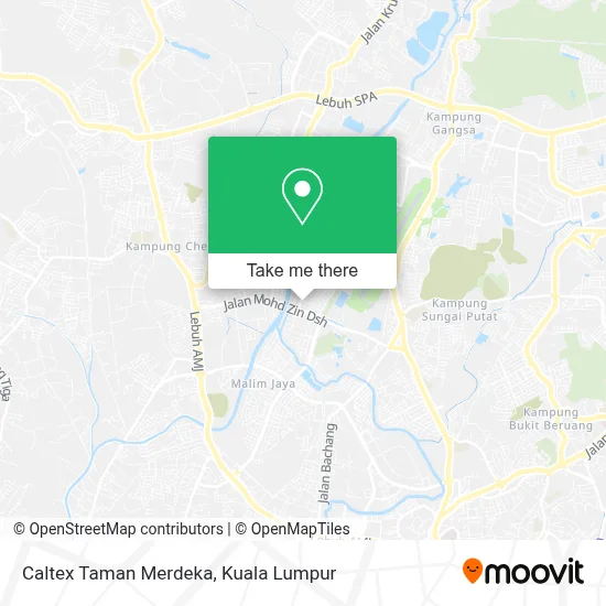 Caltex Taman Merdeka map