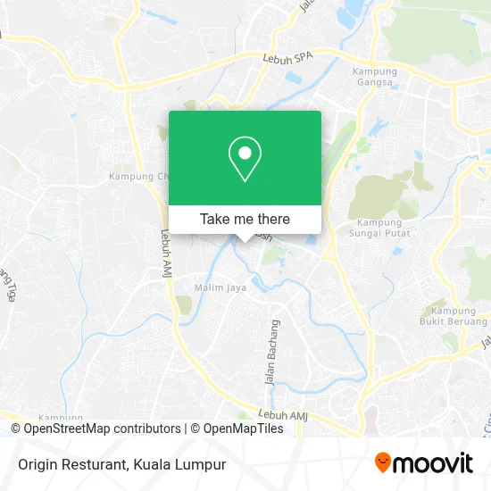Origin Resturant map