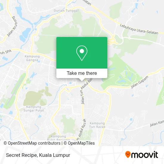 Secret Recipe map