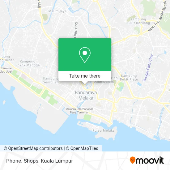Phone. Shops map