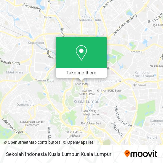 Peta Sekolah Indonesia Kuala Lumpur