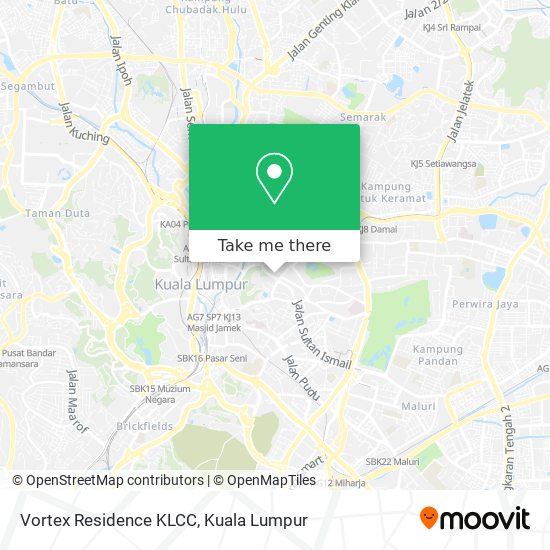 Vortex Residence KLCC map