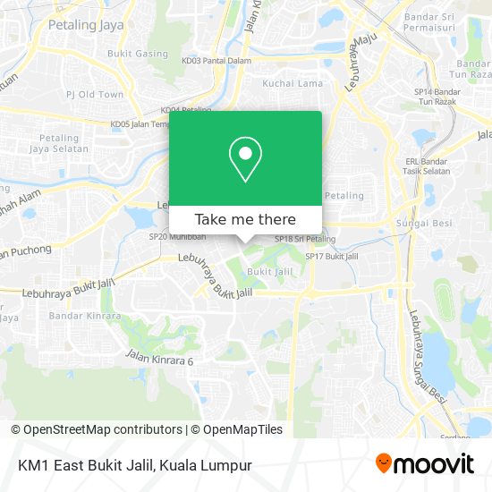 KM1 East Bukit Jalil map