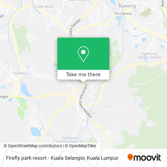 Firefly park resort - Kuala Selangor map