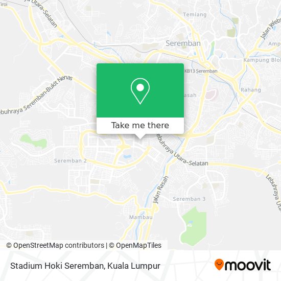 Stadium Hoki Seremban map