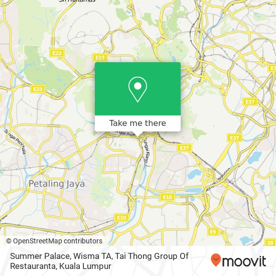 Summer Palace, Wisma TA, Tai Thong Group Of Restauranta map