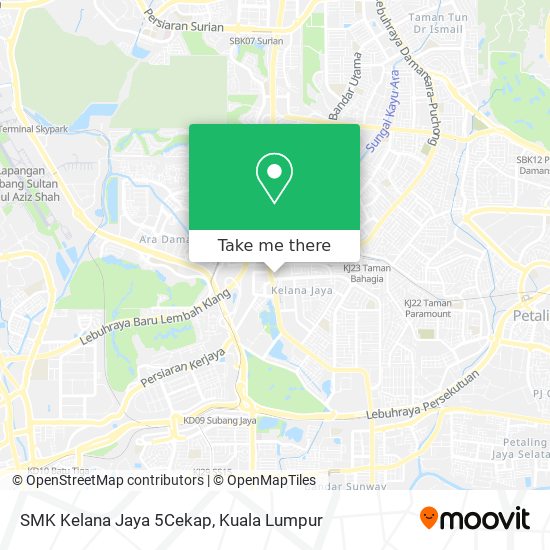 Peta SMK Kelana Jaya 5Cekap