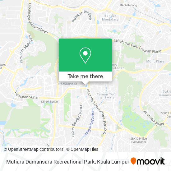 Peta Mutiara Damansara Recreational Park