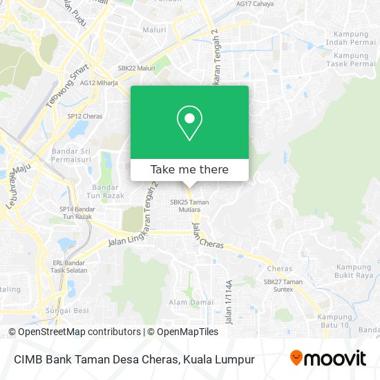 CIMB Bank Taman Desa Cheras map