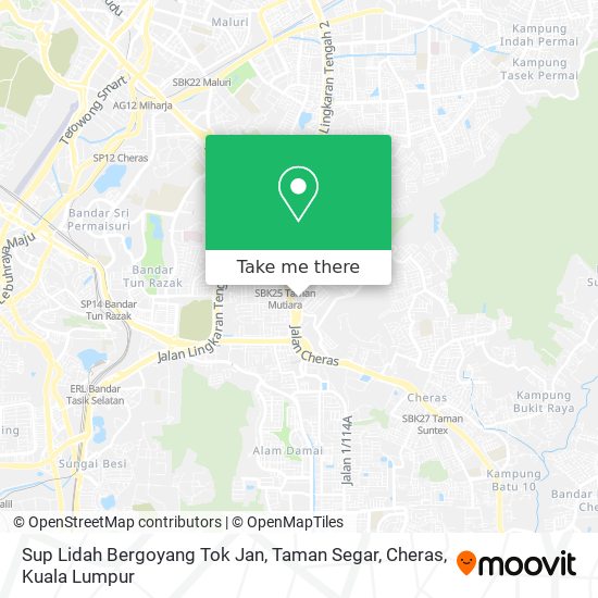 Peta Sup Lidah Bergoyang Tok Jan, Taman Segar, Cheras