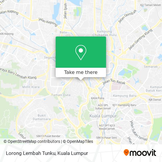 Lorong Lembah Tunku map