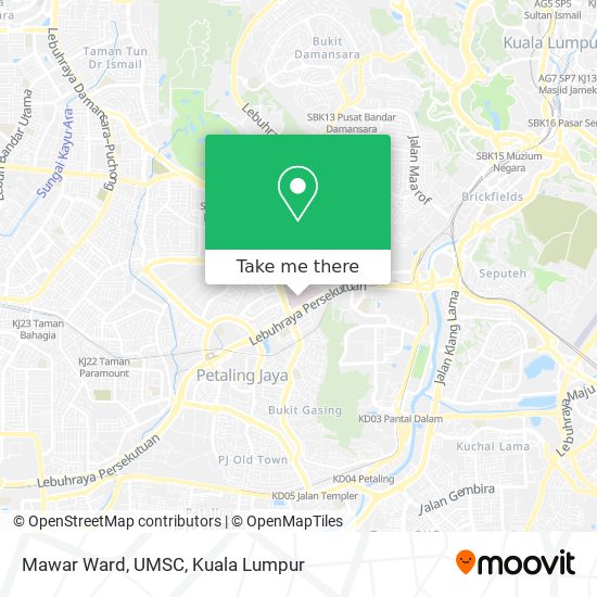 Mawar Ward, UMSC map