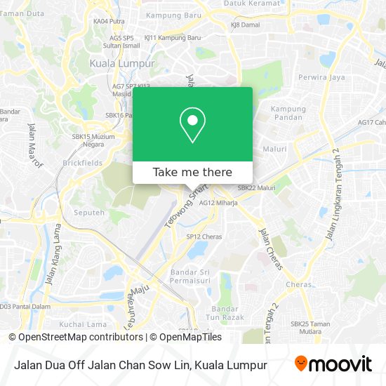 Jalan Dua Off Jalan Chan Sow Lin map