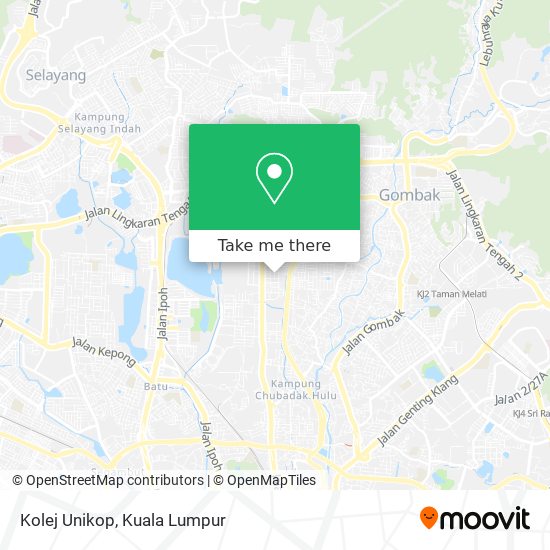 Kolej Unikop map