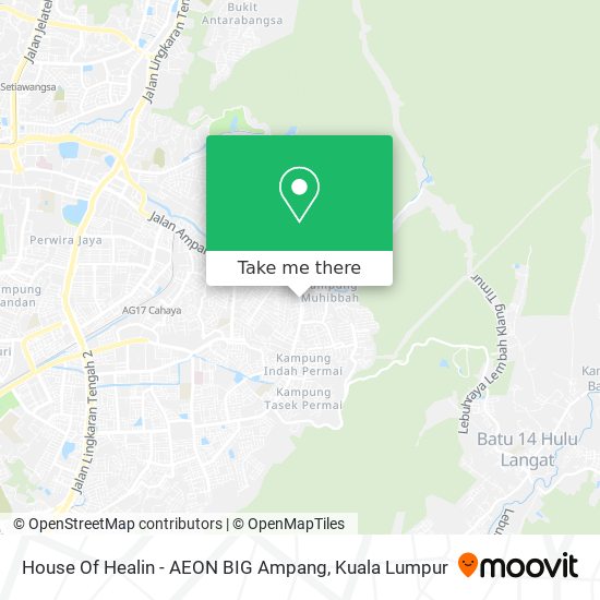 Peta House Of Healin - AEON BIG Ampang