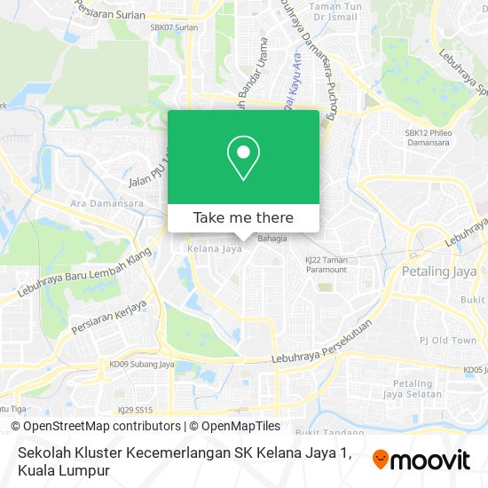 Peta Sekolah Kluster Kecemerlangan SK Kelana Jaya 1