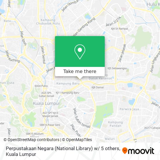 Peta Perpustakaan Negara (National Library) w/ 5 others