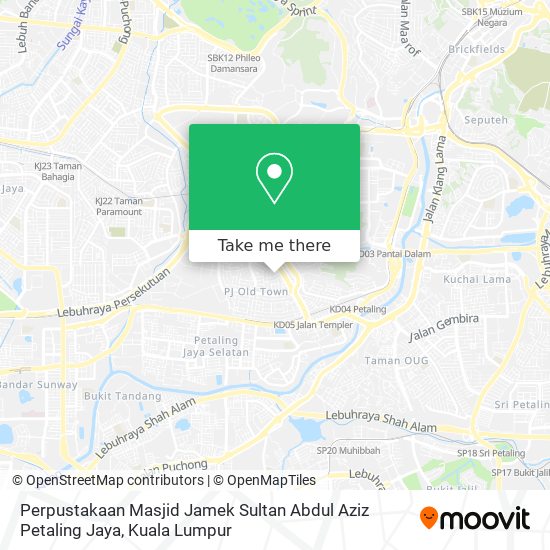 Perpustakaan Masjid Jamek Sultan Abdul Aziz Petaling Jaya map