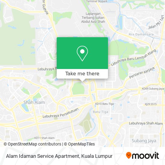 Peta Alam Idaman Service Apartment
