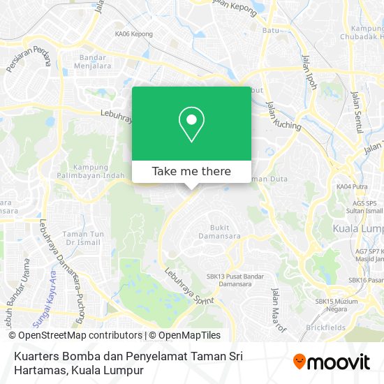 Peta Kuarters Bomba dan Penyelamat Taman Sri Hartamas