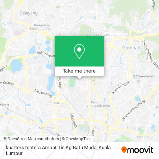Peta kuarters tentera Ampat Tin Kg Batu Muda