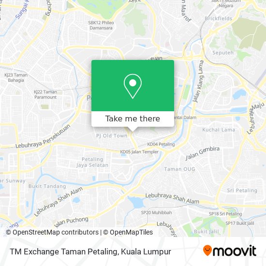 TM Exchange Taman Petaling map