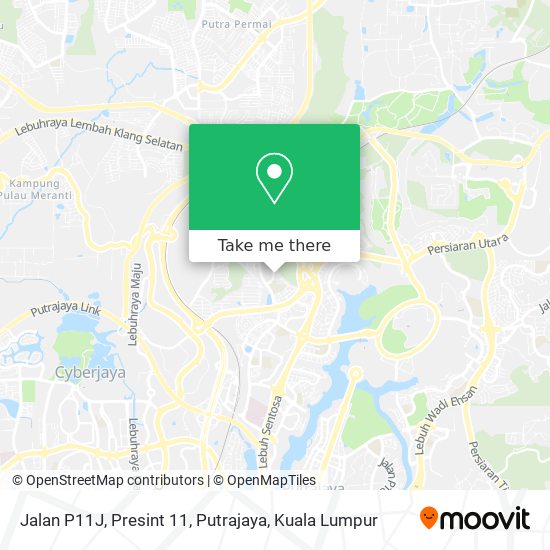 Peta Jalan P11J, Presint 11, Putrajaya