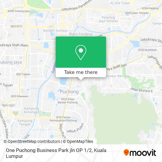 One Puchong Business Park jln OP 1 / 2 map