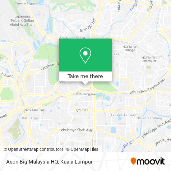 Aeon Big Malaysia HQ map