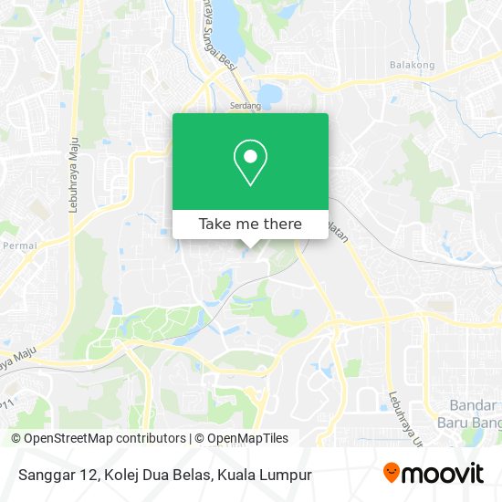 Sanggar 12, Kolej Dua Belas map