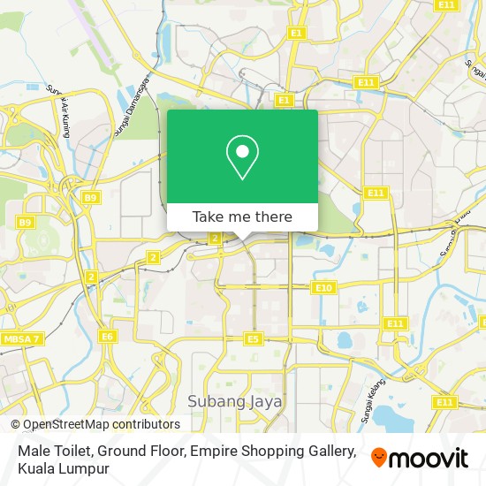 Male Toilet, Ground Floor, Empire Shopping Gallery map