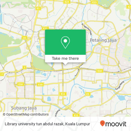 Library university tun abdul razak map