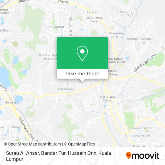 Surau Al-Ansar, Bandar Tun Hussein Onn map