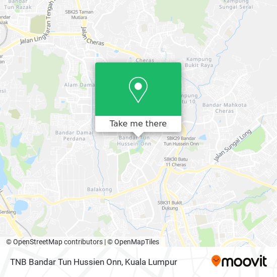 TNB Bandar Tun Hussien Onn map