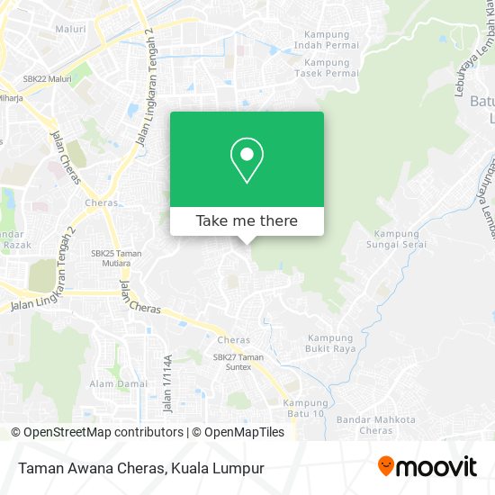 Taman Awana Cheras map