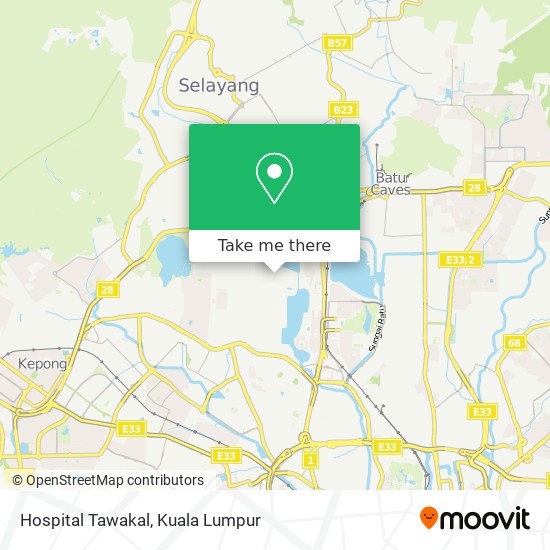 Hospital Tawakal map