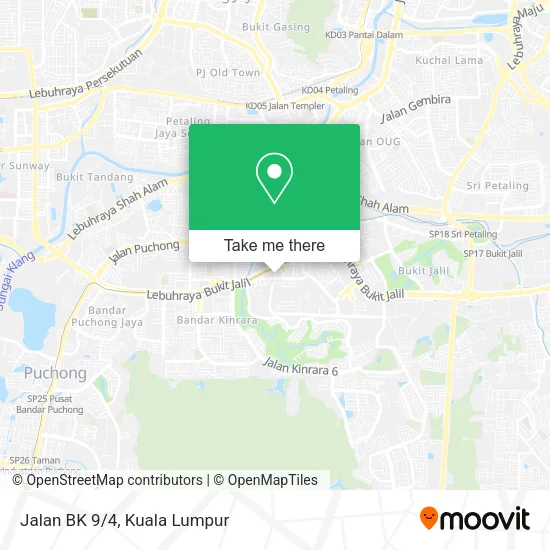 Jalan BK 9/4 map