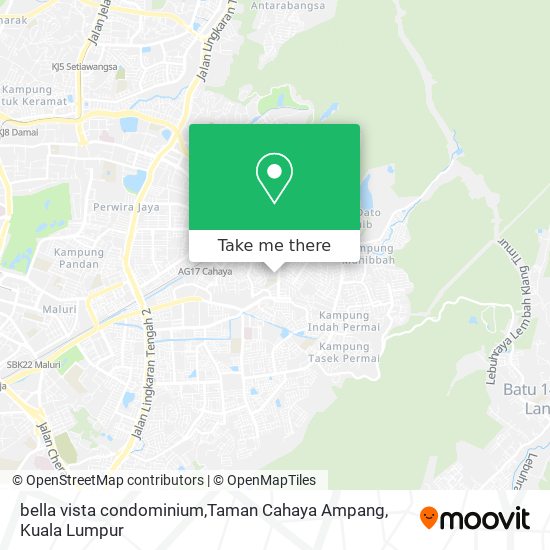 Peta bella vista condominium,Taman Cahaya Ampang